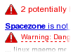 Yahoo Warning Triangle